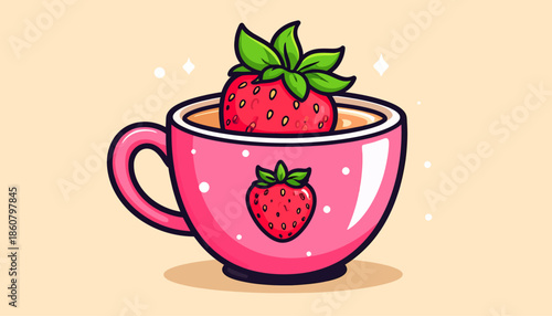 Strawberry Delight - A Cup of Sweetness and Freshness.