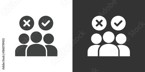 Group Evaluation icon. Solid glyph series icon
