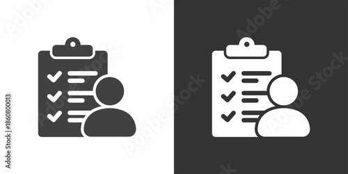 User Checklist icon. Solid glyph series icon