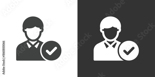 User Verification icon. Solid glyph series icon