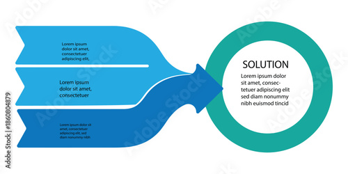 Flowchart showing solution process isolated on transparent background, isolated on white background, Vector, illustration