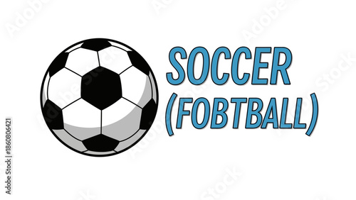 Iconic Soccer Ball with Title Text Representing the Sport of Football