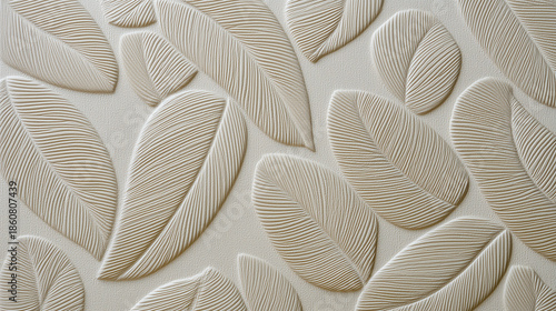 Smooth leaf curved line strokes arranged in soft rhythm create textured pattern in neutral tones, evoking calm and natural elegance on decorative surface