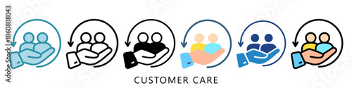 Customer Care Mini Illustration Icon. Use For Modern Concept, Print, Ui, Ux Kit, Web And App Development. Vector Related To Business Finance, Management And More