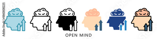 Open Mind Mini Illustration Icon. Use For Modern Concept, Print, Ui, Ux Kit, Web And App Development. Vector Related To Business Finance, Management And More