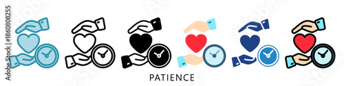 Patience Mini Illustration Icon. Use For Modern Concept, Print, Ui, Ux Kit, Web And App Development. Vector Related To Business Finance, Management And More