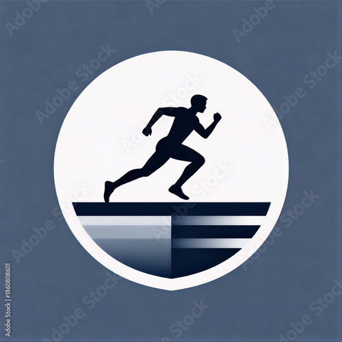 Marathon Running Event Race Badge – Sport Emblem Vector Emblem