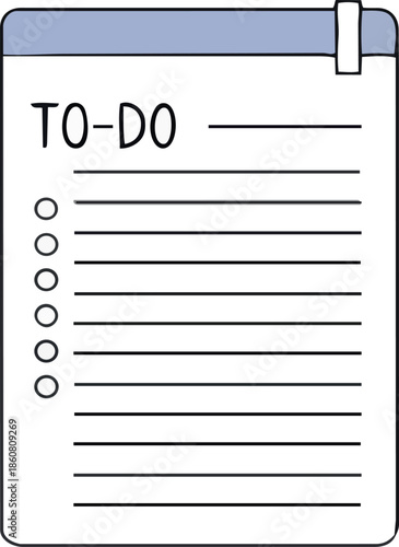 Task Notebook Icon, To-Do List Paper Vector, Flat Design for Planning, Productivity, Organization, Web, App, and Office Use