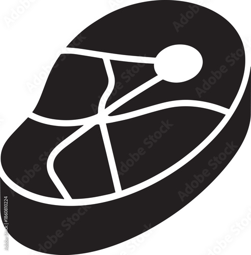  Grilled Steak Silhouette Vector Illustration