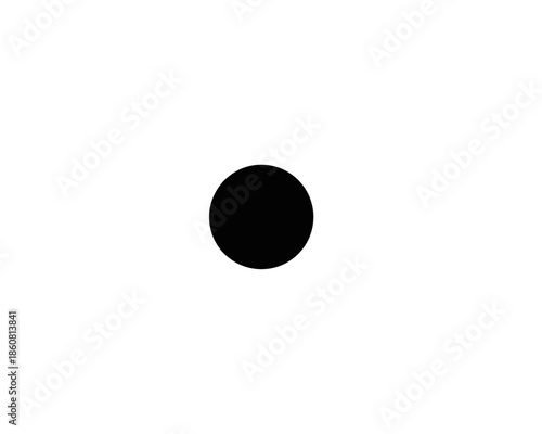 Minimalistischer schwarzer Kreis auf weißem Hintergrund, ideal für Symbole, Logos oder grafische Elemente mit Transparenz.