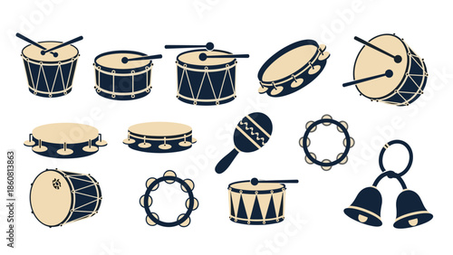 Musical Instruments Collage: Rhythms Sounds and Creative Inspiration for Music Lovers