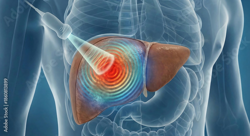 Liver Elastography Shear Waves Measuring Fibrosis and Tissue Stiffness (3D Visualization)
