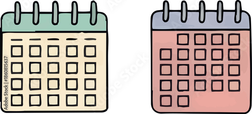 Flat Calendar Icon Monthly Planner Illustration for Organizing Dates Scheduling Events App and Website Design Productivity and Time Management Office and Personal Use Modern Minimalist Vector Graphic 