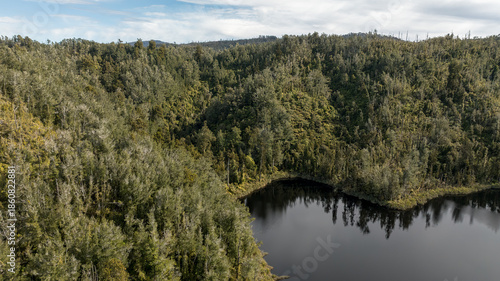 The very remote Lake Hanlon in the forest south of Karamea