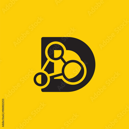 Digital Data Drive Letter D Logo