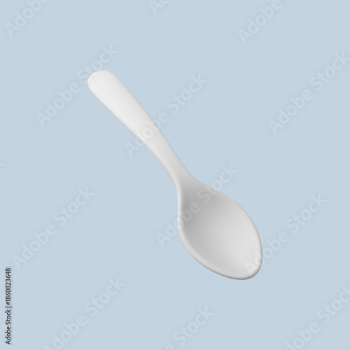 3d Realistic Spoon vector Illustration