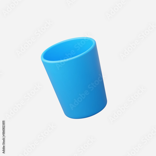 3d Realistic drinking glass vector Illustration