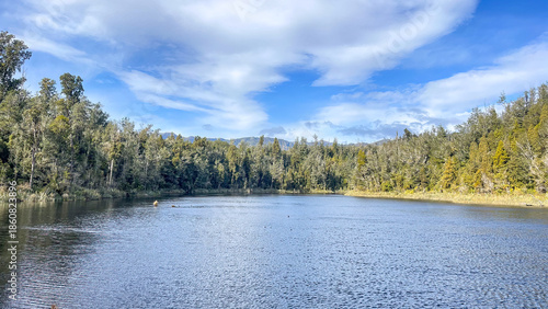 The very remote Lake Hanlon in the forest south of Karamea