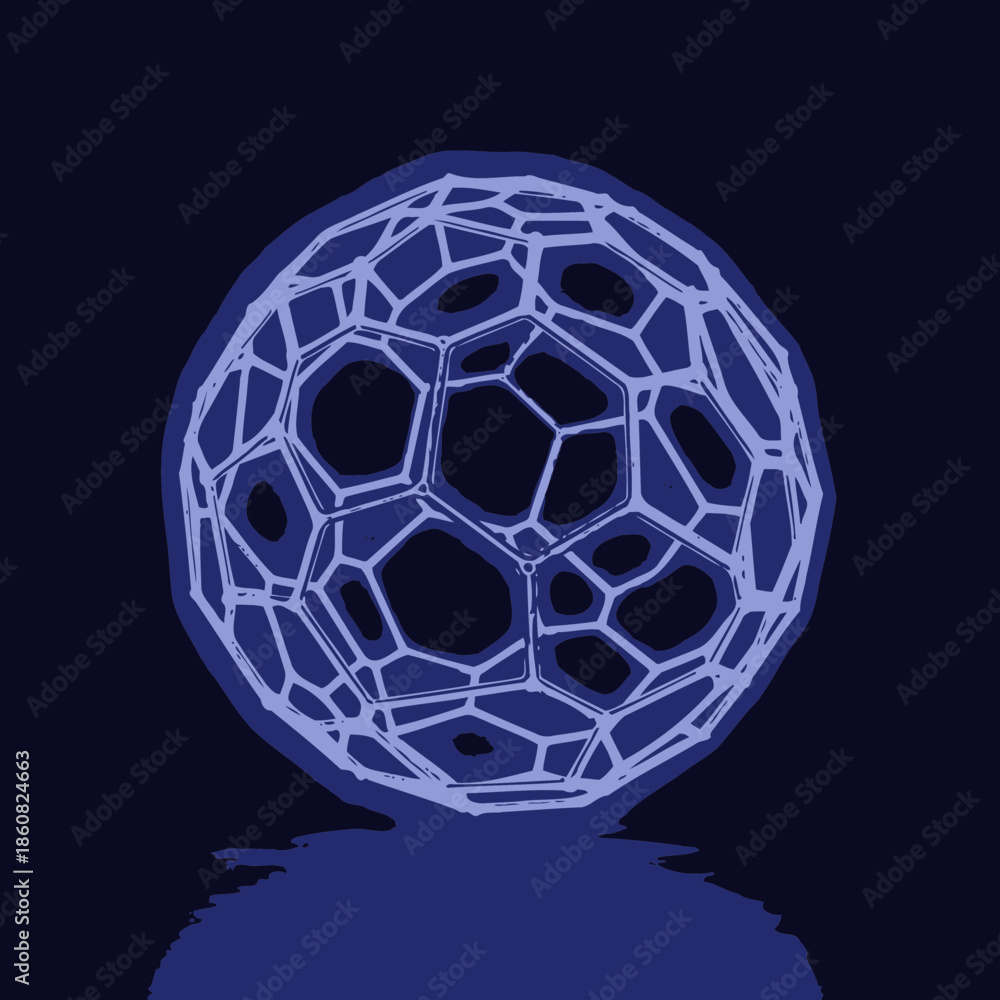 Fototapeta premium soccer ball on black background