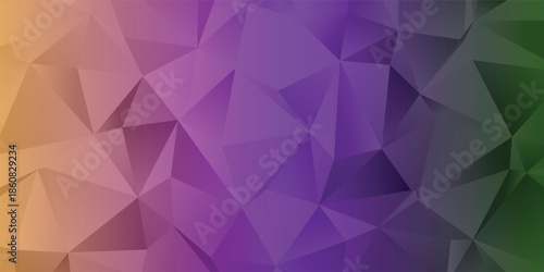 Colorful Geometric Gradient Background With Triangles And Facets For Modern Design