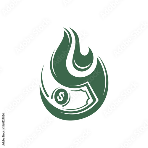 Fire Fuel Wealth Systems Money Logo