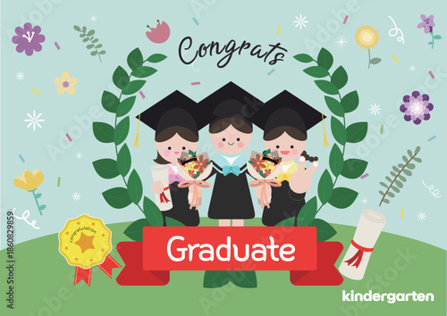 졸업식 졸업생 졸업장 졸업을 축하해