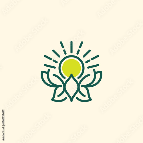 Golden Sun Lotus Wellness Logo