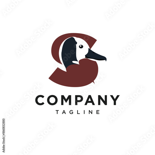 Letter S White-faced Whistling Logo Icon Vector