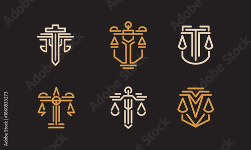 Justice Law Firm Flat Logo