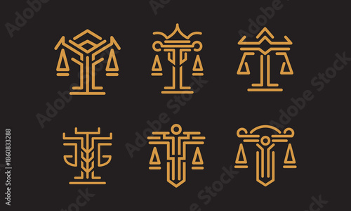 Elite Justice Law Firm Monoline Logo