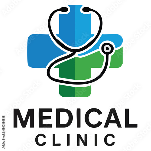 Medical clinic logo and design vector health branding suitable for hospitals wellness centers healthcare identity and clean modern medical service visuals