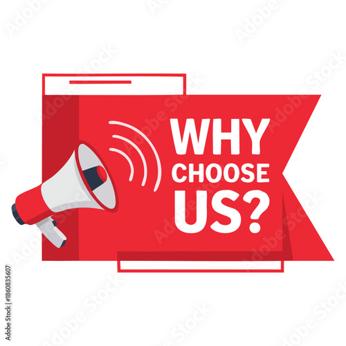 Modern style why choose us banner template vector illustration perfect for business marketing promotion advertisement and professional communication graphics