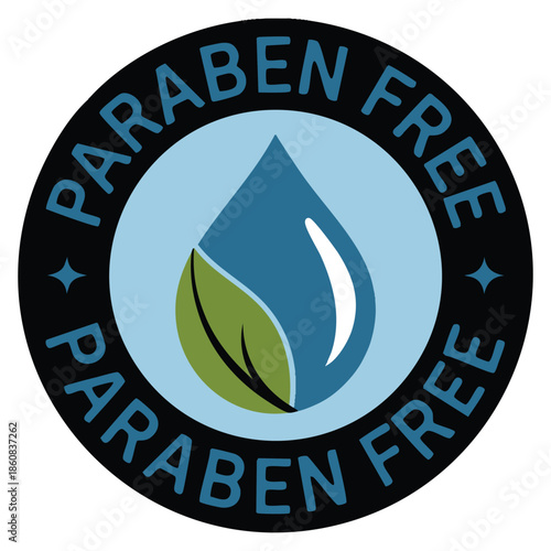 Paraben badge or vector logo template suitable for cosmetic labeling clean minimal design modern branding for product identity and safety themed graphics