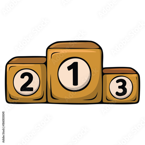 Podium for winners isolated on white background prize podium first place award symbol for victory competition ranking and celebration event visuals