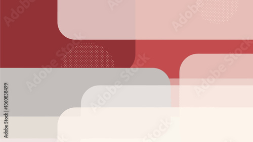 Abstract geometric shapes in layered composition viewed from directly above