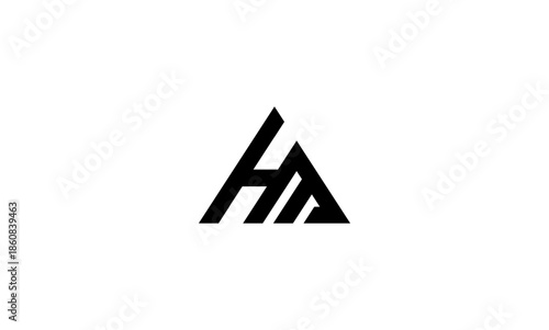 HM initial letters logo or HM monogram