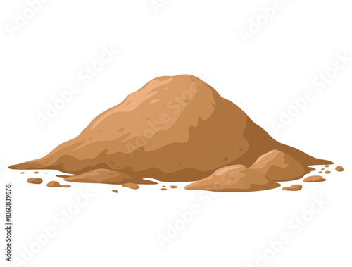 Sand dunes sandy piles of sand decorative element vector illustration suitable for natural desert environment scenery decoration and landscape themed creative artwork