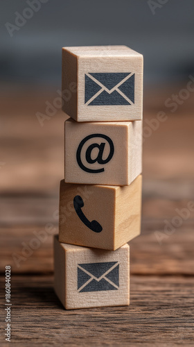Contact Us Email Phone Address Icons for Work From Home Support