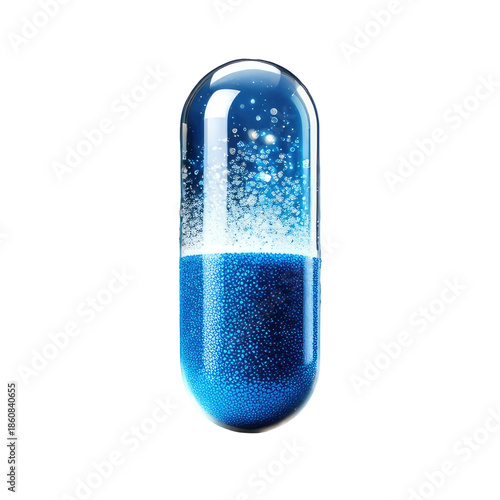 Wallpaper Mural Clear capsule filled with blue liquid and bubbles Torontodigital.ca