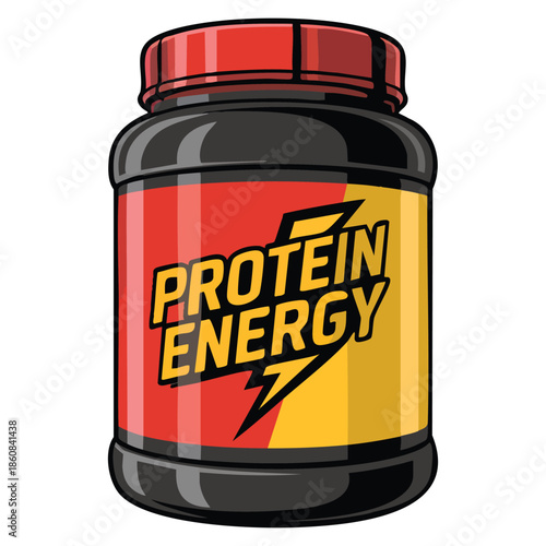 Sport food supplements concept featuring protein containers isolated on white background supplements for muscle growth suitable for fitness health and gym designs