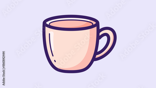 Illustration of a Cozy Cup of Tea or Coffee.