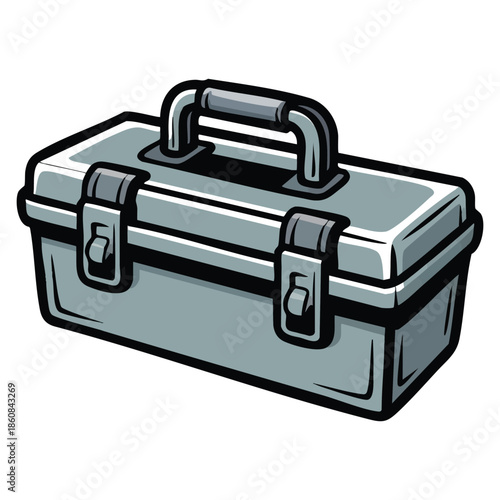Tool box illustration isolated on white background vector design suitable for DIY construction repair maintenance workshop and tool concept visuals