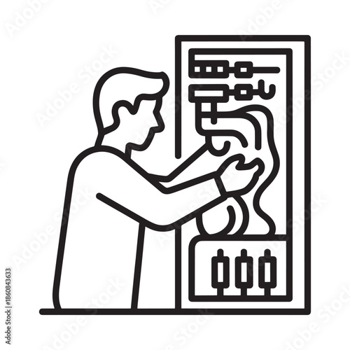 A person using a hand sanitizer dispenser in a public space