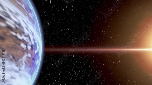 Wallpaper Mural A planet with a ring around it Torontodigital.ca