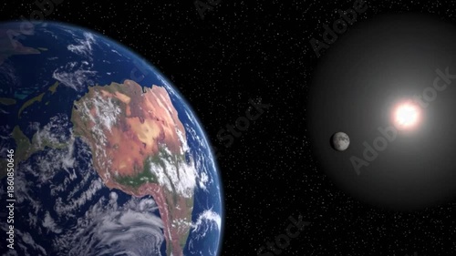 Wallpaper Mural The two planets are surrounded by a dark sky Torontodigital.ca