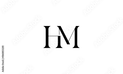 HM initial letters logo or HM monogram
