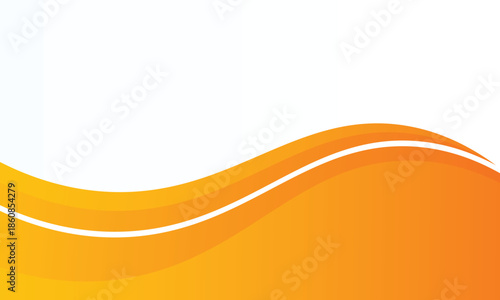 orange and white business wave banner background. overlapping vector waves background. vector Eps 10