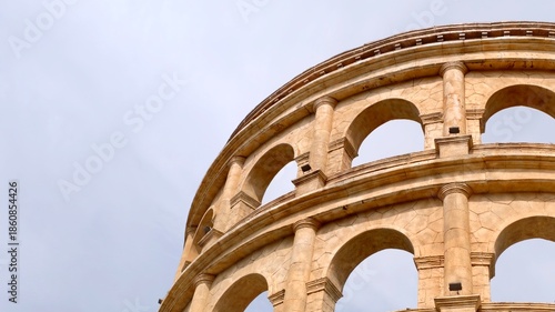 Ancient Roman Architecture - A Majestic View of the Colosseum.