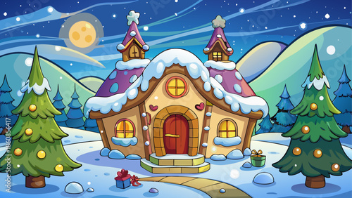 Enchanted winter cottage