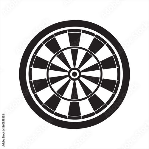 Dartboard Target silhouette icon vector illustration